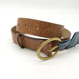 Universal Thread‎ Cognac Belt Womens XL Floral Print Faux Leather Boho Festival